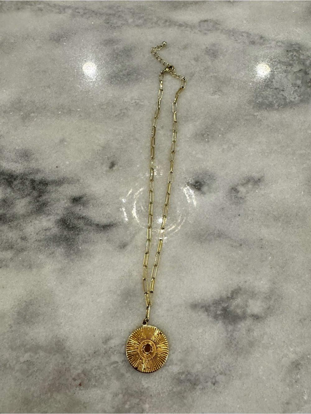 Gold Sunburst Pendant Necklace - Women Jewelry (4 necklaces for 1 Price)